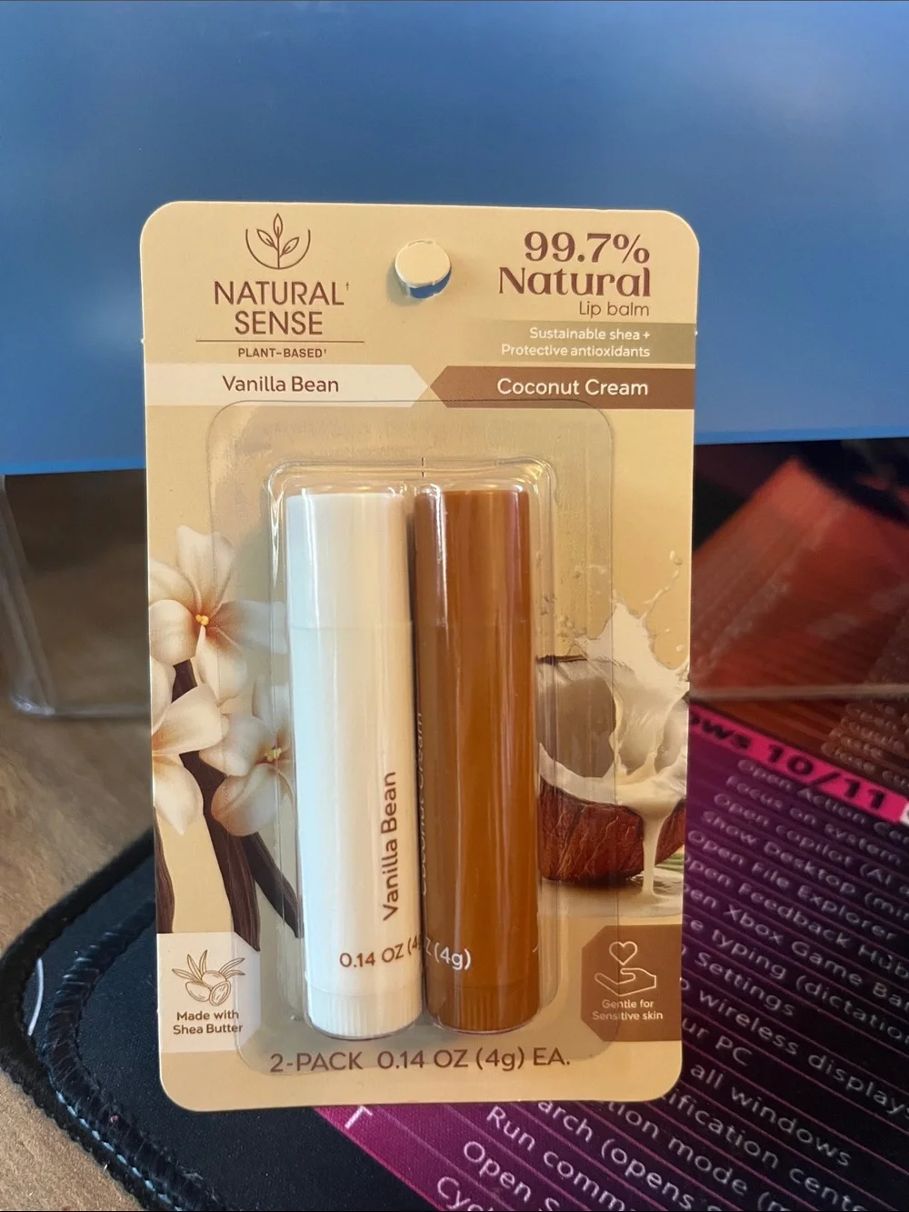 Vanilla Bean & Coconut Cream Lip Balm Duo - White & Brown